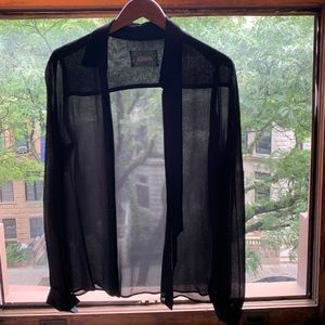 Reformation viscose blouse with neck tie, size M